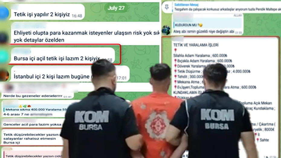 Bursa'da Çete Faaliyetlerine Operasyon: Sosyal Medya Üzerinden Eleman ve Tarife Paylaşımları Kampanyası